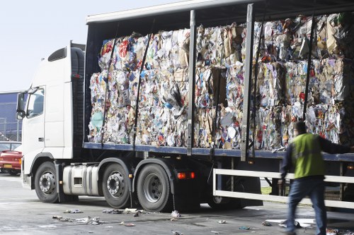 Professional waste clearance team at a Southfields construction site